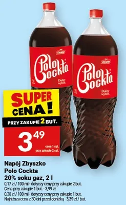 Napój Polo Cockta 20% soku gaz promocja w Twój Market