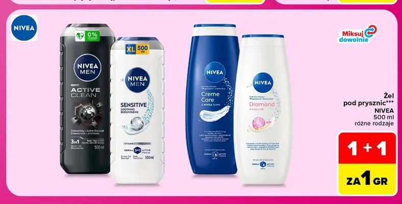 Żel pod prysznic Nivea promocja w Carrefour