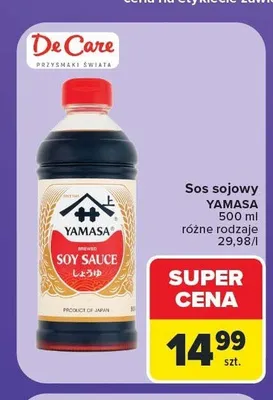 Sos sojowy Yamasa promocja w Carrefour
