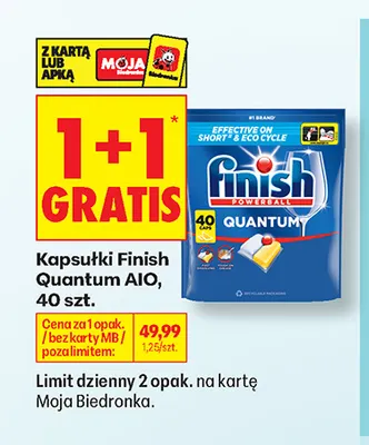 Kapsułki Finish Quantum AIO promocja w Biedronka