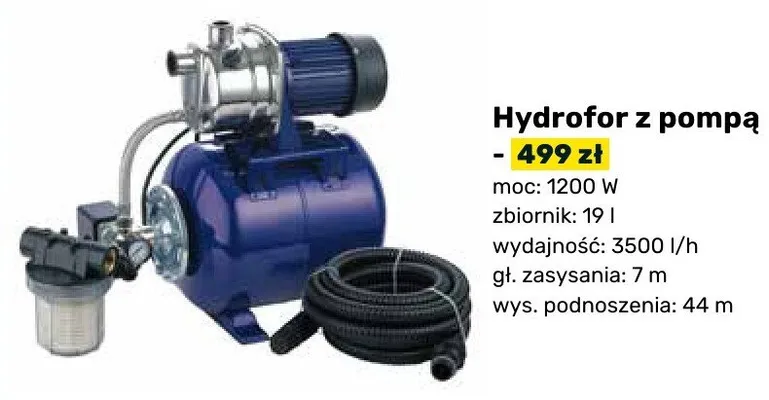 Hydrofor z pompą promocja w Bricomarche