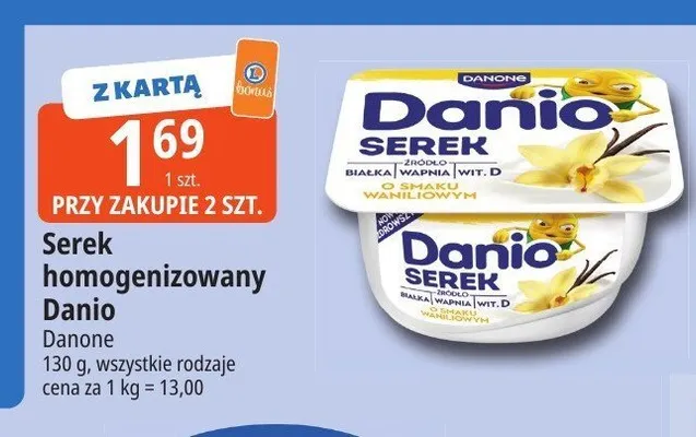 Serek homogenizowany Danio promocja w Leclerc