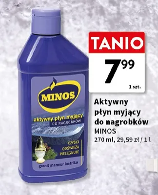 Aktywny płyn myjący do nagrobków Minos promocja w Intermarche