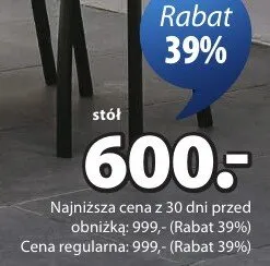 Stół promocja w Jysk