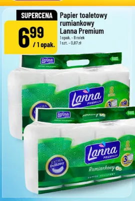 Papier toaletowy rumiankowy Lanna Premium promocja w POLOmarket