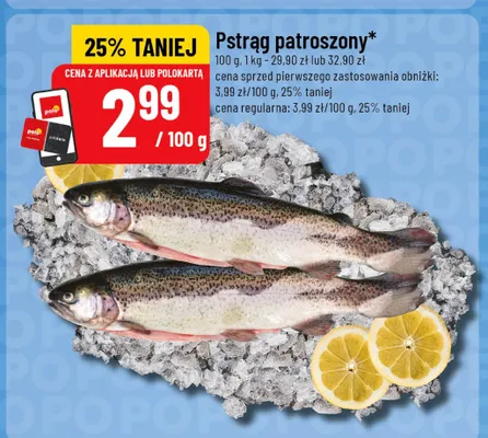 Pstrąg patroszony promocja w POLOmarket