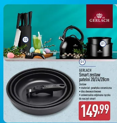 Smart patelnia zestaw 20/24/28cm promocja w Aldi