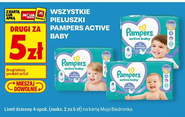 Pieluszki Pampers Active Baby promocja w Biedronka