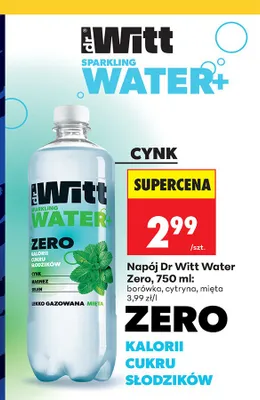 Napój Dr Witt Water Zero mięta promocja w Biedronka