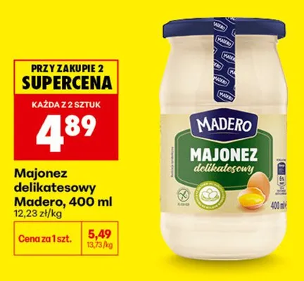 Majonez delikatesowy Madero promocja w Biedronka