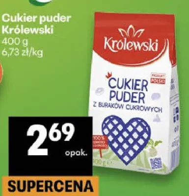 Cukier puder Królewski promocja w Delikatesy Centrum