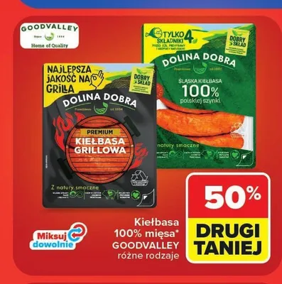 Kiełbasa grillowa Dolina Dobra promocja w Carrefour