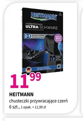 Chusteczki przywracające czerń Heitmann promocja w Drogerie Polskie