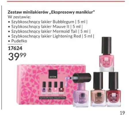 Zestaw minilakierów Avon Ekspresowy manikiur promocja w AVON