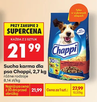 Sucha karma dla psa różne rodzaje promocja w Biedronka