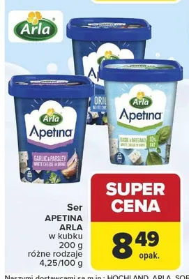 Ser apetina arla w kubku różne rodzaje promocja w Carrefour Market
