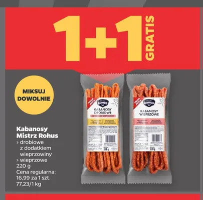 Kabanosy drobiowe Mistrz Rohus promocja w Netto