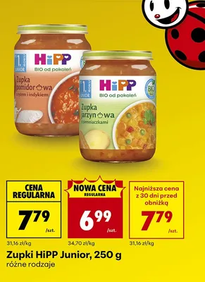Zupki w słoiczku 250 g, różne rodzaje promocja w Biedronka