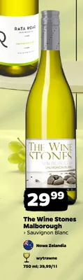 Wino białe The Wine Stones Marlborough Sauvignon Blanc promocja w Netto