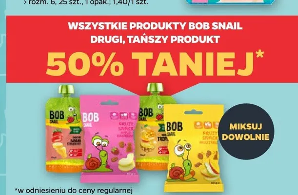 Produkty Bob Snail promocja w Netto