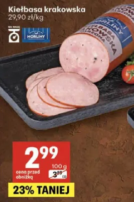 Kiełbasa śląska promocja w Delikatesy Centrum