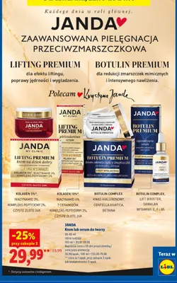 Serum do twarzy wielozadaniowe Lifting Premium Janda promocja w Lidl