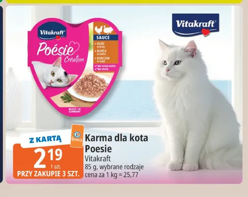 Karma dla kota Poesie Vitakraft promocja w Leclerc