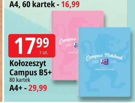 Kołozeszyt Campus B5+ Oxford promocja w Leclerc