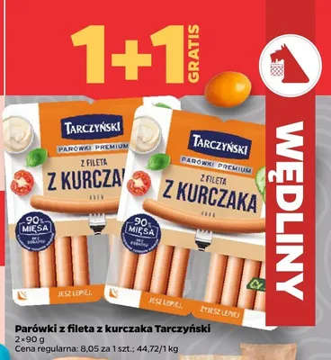 Parówki z fileta z kurczaka promocja w Netto