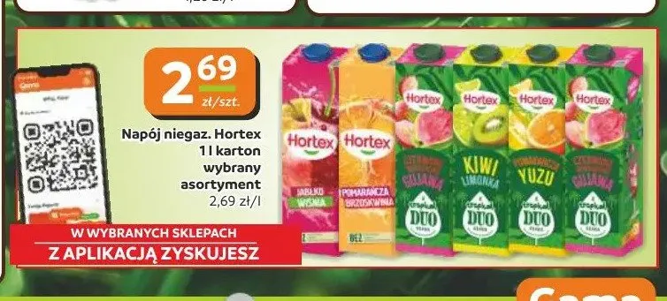 Napój niegazowany Hortex Duo yuzu promocja w Gama