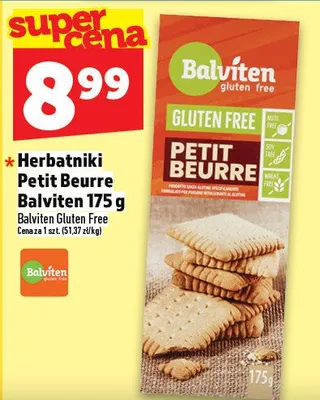 Herbatniki Petit Beurre Balviten Gluten Free promocja w TOPAZ