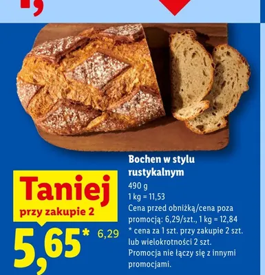 Chleb Bochen w stylu rustykalnym promocja w Lidl
