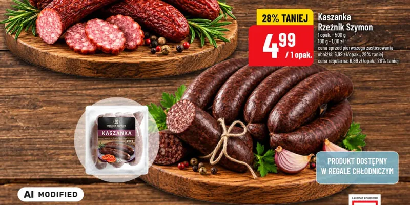 Kaszanka Rzeźnik Szymon promocja w POLOmarket