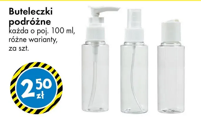 Buteleczki podróżne promocja w Tedi
