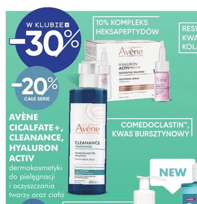 Dermokosmetyki Avène Cicalfate+ Cleanance Hyaluron Activ promocja w Super-Pharm