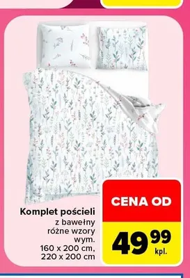Komplet pościeli z bawełny promocja w Carrefour
