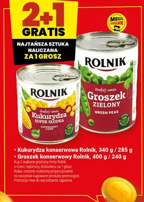 Groszek konserwowy Rolnik promocja w Twój Market