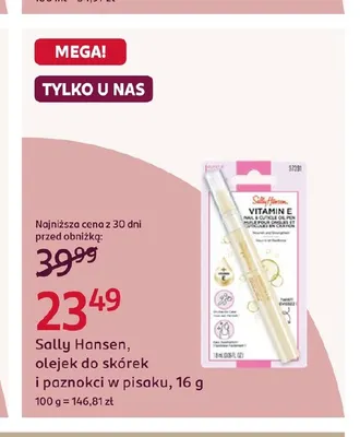 Olejek do skórek i paznokci w pisaku Sally Hansen promocja w Rossmann