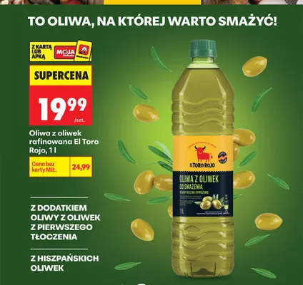 Oliwa z oliwek rafinowana El Toro Rojo promocja w Biedronka