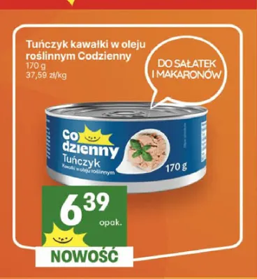 Tuńczyk kawałki w oleju roślinnym Codzienny promocja w Delikatesy Centrum