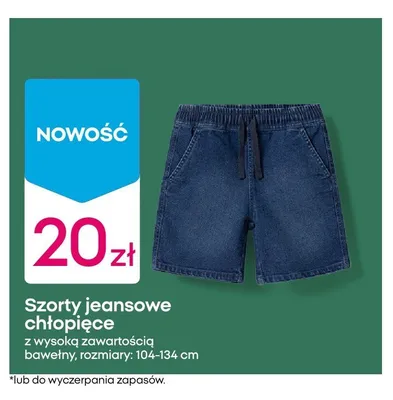 Szorty jeansowe chłopięce promocja w Pepco