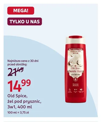 Żel pod prysznic 3w1 Old Spice promocja w Rossmann