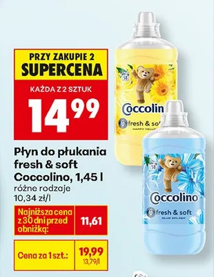 Płyn do płukania fresh & soft różne rodzaje promocja w Biedronka