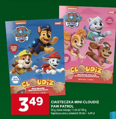 Ciasteczka mini Cloudiz Paw Patrol promocja w Stokrotka