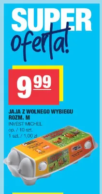 Jajka kurze z wolnego wybiegu rozm. M Invest Michel promocja w SPAR
