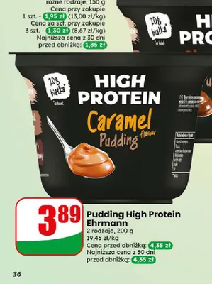 Pudding High Protein Caramel Ehrmann promocja w Dino