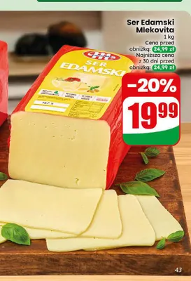Ser Edamski Mlekovita promocja w Dino