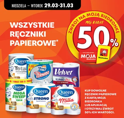 Ręcznik Mega Sweep Queen promocja w Biedronka