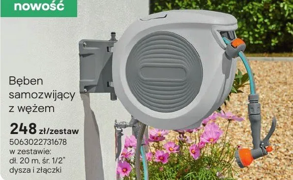 Bęben samozwijący z wężem promocja w Castorama