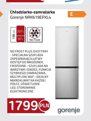 Chłodziarko-zamrażarka Gorenje NRK619EPXL4 promocja w kakto.pl